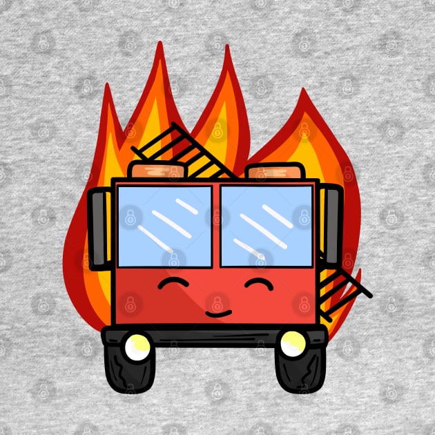 Fire Engine (on fire) by Sparkleweather